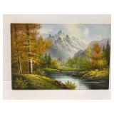 Signed L. Metos Unframed Landscape Painting