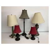 Five Assorted Table Lamps... work