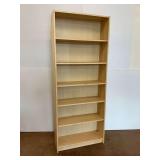 Light Wood Adjustable Shelf Bookcase/Display Unit