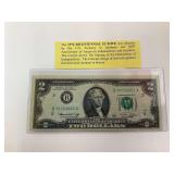 1976 Bicentennial $2 Note to Commemorate Declaration of Independence