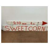 Sweet Corn Roadside Advertising Sign