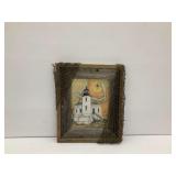 Coquille River Light Framed Print with Fishing Net Decor