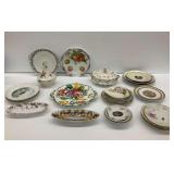 Porcelain Plates, Bowls, and Covered Dish Assortment