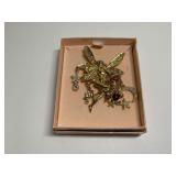 Kirks Folly Fairy Brooch with Dangling Charms