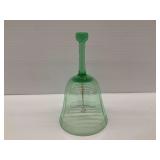 Uranium Green Glass Bell with Crystal