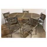 Wrought Iron Patio Table and Chair Set