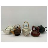 Five Teapots - Spode, Pier 1, and Others