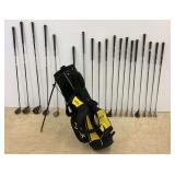 Golf Clubs with Lynx Golf Bag