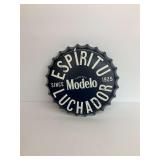 Modelo Beer Bottle Cap Style Sign