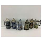 Six Beer Steins