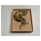 Kirks Folly Pipe Dream Celestial Moon Fairy Brooch