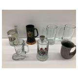 Six Beer Mugs and One Beer Stein