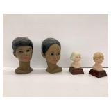 Four Decorative Busts: Two Esco and Two Frances Hook