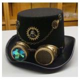 Steampunk Style Top Hat with Goggles