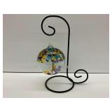 Murano Style Art Glass Ornament with Stand