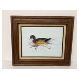 Framed Duck Painting by Donald Blakney