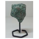 Fuchsite Mineral Specimen on Stand