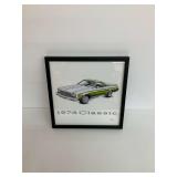 Framed 1974 Classic Car Print