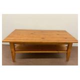 Classic Wooden Coffee Table with Lower Shelf