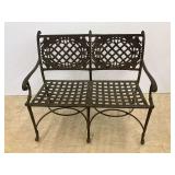 Ornate Wrought Iron Garden Bench