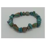 Turquoise Stone Bead Bracelet