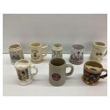 Two Mustache Cups and Several Beer Mugs