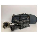 Sony DVCAM Camcorder with Lens, Case, and Power Supply