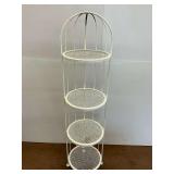 White Metal Stand with Four Shelves