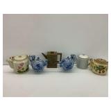 Six Vintage Teapots