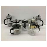 Coffee Pots and Carafes Including Woodbury Pewter