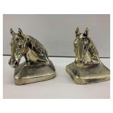Hand Cast Metalware Horse Head Bookends by Philadelphia Mfg. Co.