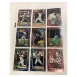 Nine Fleer Baseball Cards Featuring Rolen, Munson, and Others