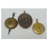 Hair Art Pendant and Two Clock Pendulums
