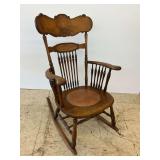 Antique Ornate Wooden Rocking Chair