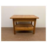 Wooden Side Table with Lower Shelf