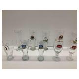 Group of Beer Glasses - Paulaner, Blue Moon, Stella Artois, & More