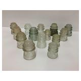 Collection of Vintage Glass Insulators