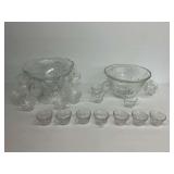 Glass Punch Bowl Sets with Cups