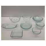 Pyrex Glass Baking Dishes - Various Shapes and Sizes