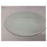 Oval Beveled Wall Mirror with Hanging Hardware