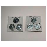 Two Sets of 1943 Steel War Penny Coin Sets