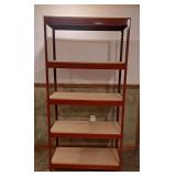Four-Shelf Metal and Wood Storage Rack