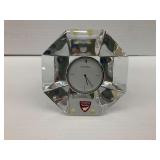 Swedish Orrefors Crystal Desk Clock