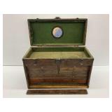 Vintage Wooden Tool Chest with Drawers... has damage