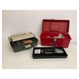 Fishing Tackle Box and Hardware Organizer Lot
