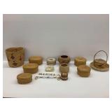 Assortment of Native American Baskets, Beaded Headbands, and Shells