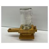 Handcrafted Wood and Glass Mason Jar Candy/Nut Dispenser