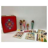 Vintage Barbie Trunk, Barbie & Skipper Dolls with Clothing and Sewing Patterns