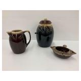 Brown Drip Glaze Pitchers and Gravy Boat