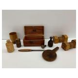 Assorted Wooden Decorative and Functional Items